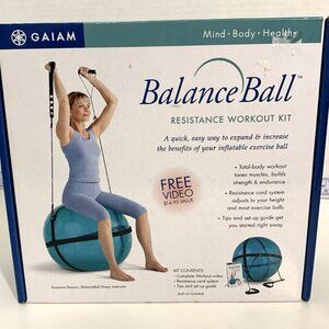 Gaiam Balance Ball Resistance Bands Kit, Ball Not Included